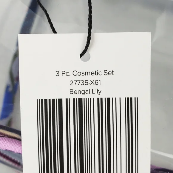 πHP~4/24π Vera Bradley 3 Piece Cosmetic Set in Bengal Lily NWT - Picture 12 of 12